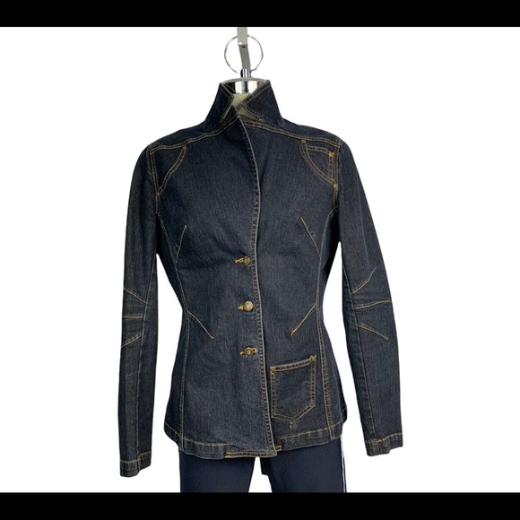 Denim blue waist Slimming Styles jacket Size M - Picture 2 of 11